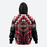 Aotearoa Ngai Te Rangi Personalised Zip Hoodie Maori Iwi Poutama Puhoro Tattoo LT14 - Polynesian Pride