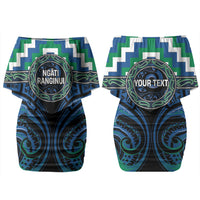 Aotearoa Ngati Ranginui Personalised Couples Matching Off Shoulder Short Dress and Hawaiian Shirt Maori Iwi Poutama Puhoro Tattoo LT14 - Polynesian Pride