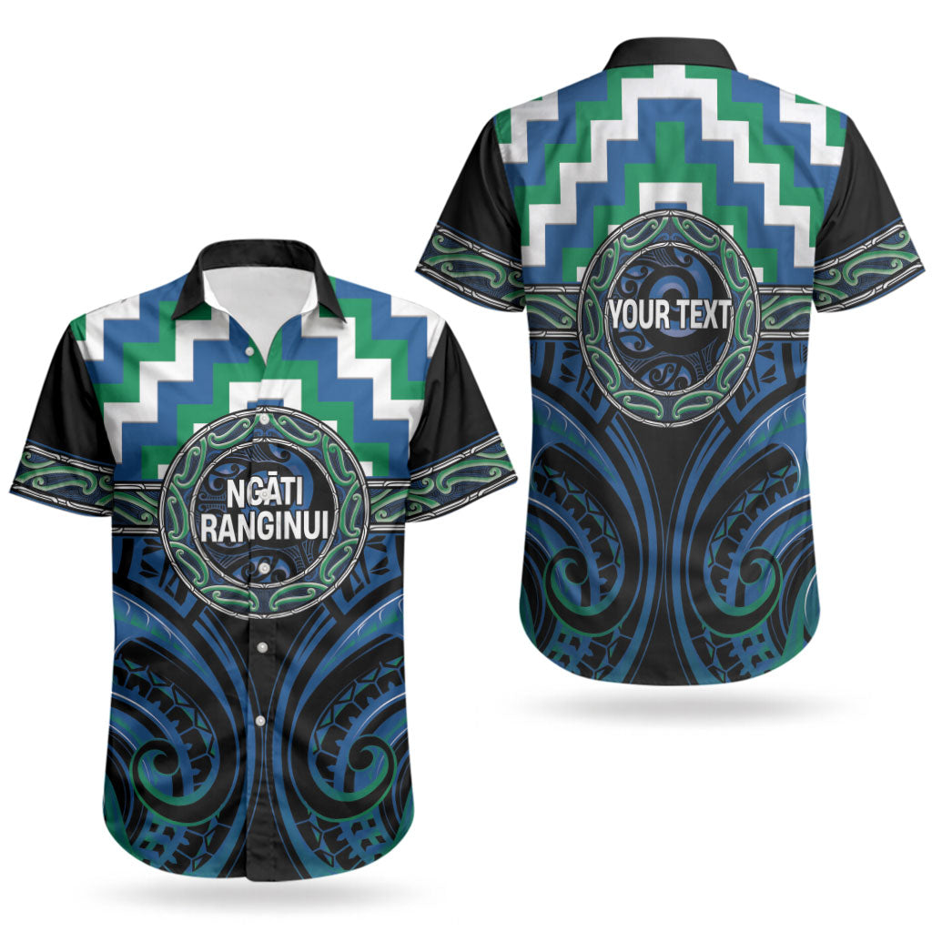 Aotearoa Ngati Ranginui Personalised Couples Matching Off The Shoulder Long Sleeve Dress and Hawaiian Shirt Maori Iwi Poutama Puhoro Tattoo LT14 - Polynesian Pride