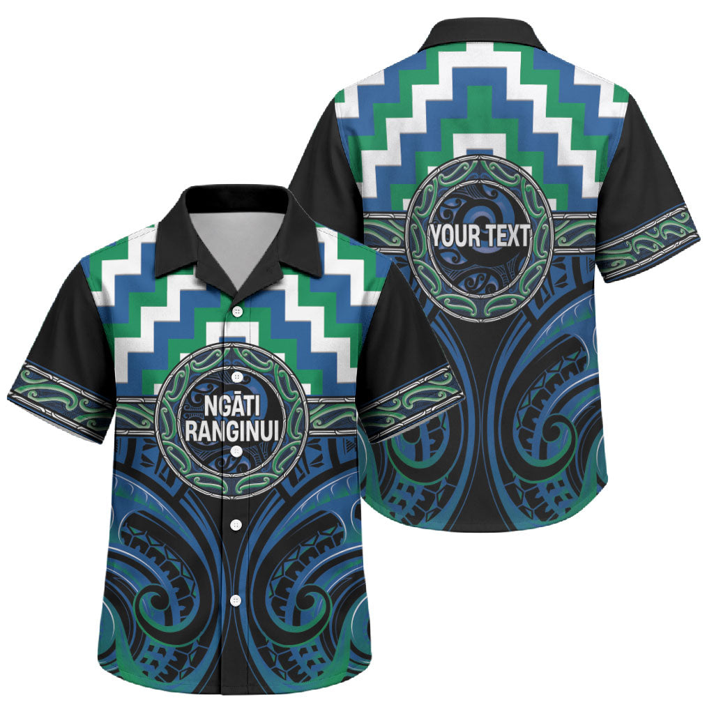 Aotearoa Ngati Ranginui Personalised Family Matching Mermaid Dress and Hawaiian Shirt Maori Iwi Poutama Puhoro Tattoo LT14 Son's Shirt Green - Polynesian Pride