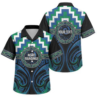 Aotearoa Ngati Ranginui Personalised Family Matching Mermaid Dress and Hawaiian Shirt Maori Iwi Poutama Puhoro Tattoo LT14 Son's Shirt Green - Polynesian Pride