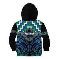 Aotearoa Ngati Ranginui Personalised Kid Hoodie Maori Iwi Poutama Puhoro Tattoo LT14 - Polynesian Pride