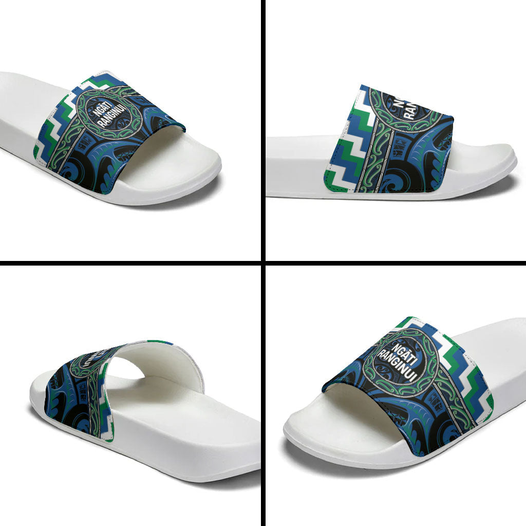 Aotearoa Ngati Ranginui Slide Sandals Maori Iwi Poutama Puhoro Tattoo LT14 - Polynesian Pride