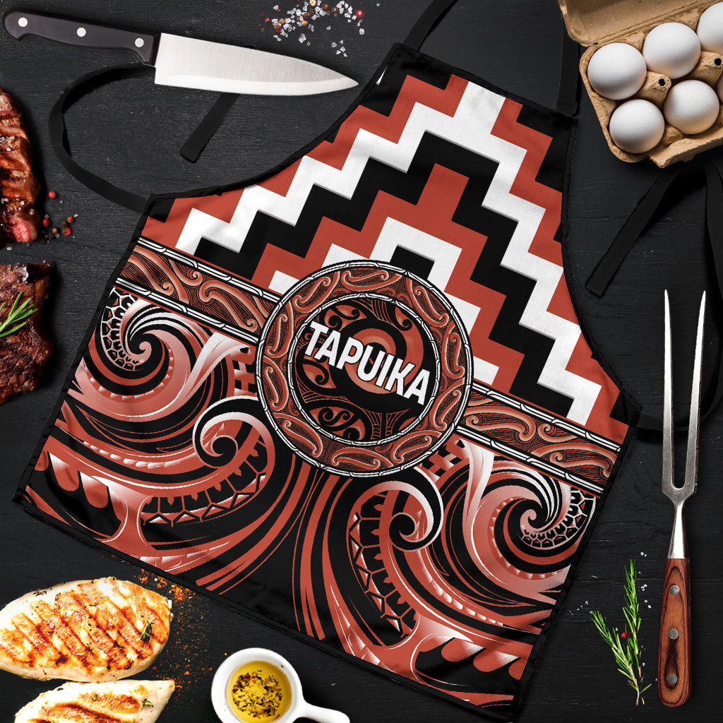 Aotearoa Tapuika Apron Maori Iwi Poutama Puhoro Tattoo LT14 Red - Polynesian Pride