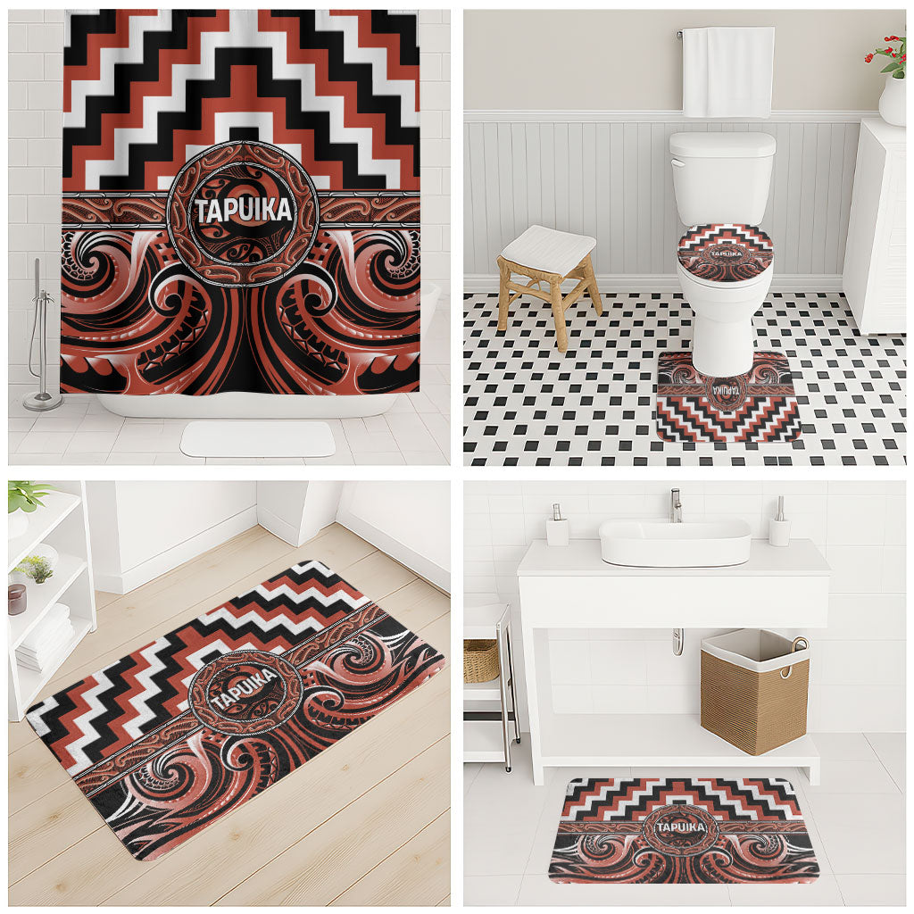 Aotearoa Tapuika Bathroom Set Maori Iwi Poutama Puhoro Tattoo LT14 - Polynesian Pride