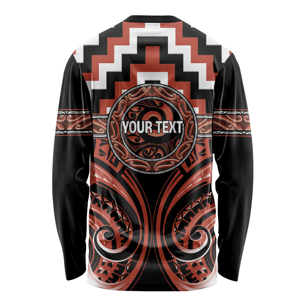 Aotearoa Tapuika Personalised Long Sleeve Shirt Maori Iwi Poutama Puhoro Tattoo LT14 - Polynesian Pride