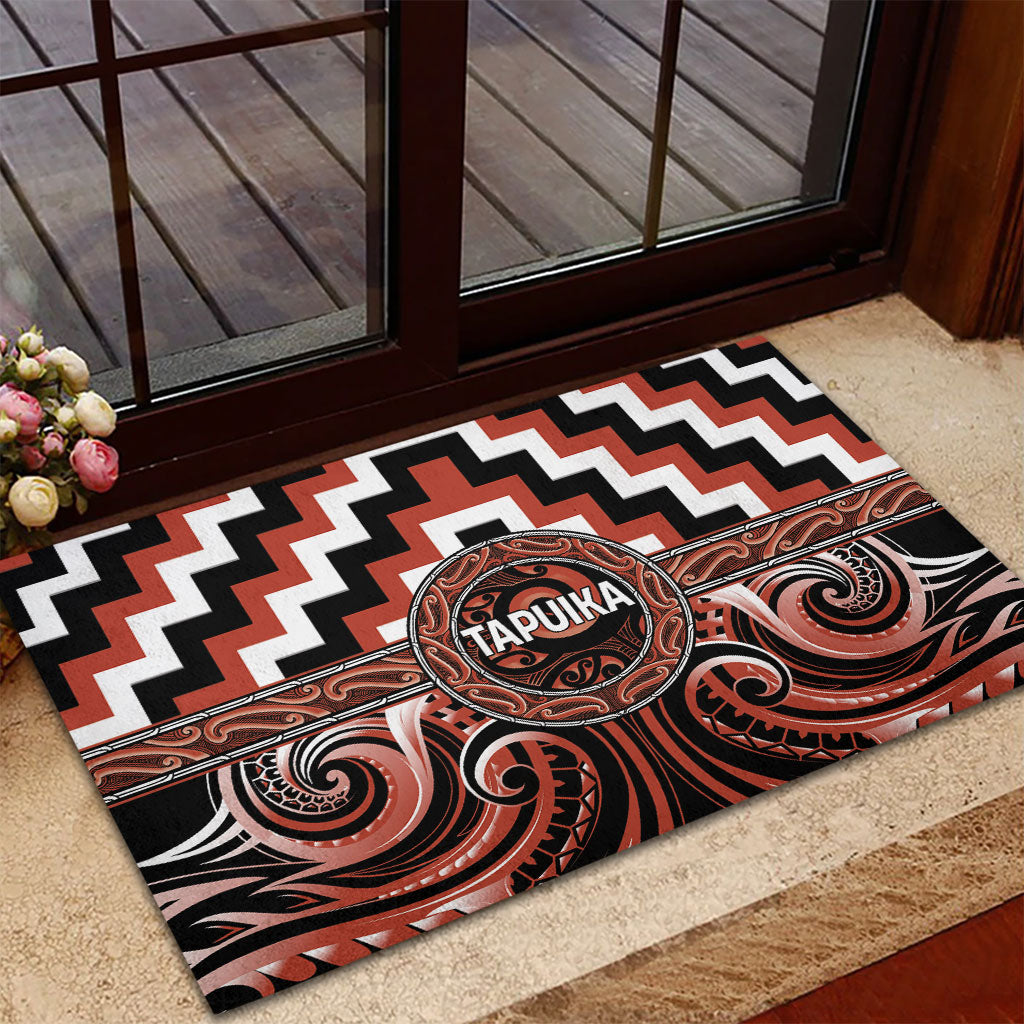Aotearoa Tapuika Rubber Doormat Maori Iwi Poutama Puhoro Tattoo LT14 - Polynesian Pride