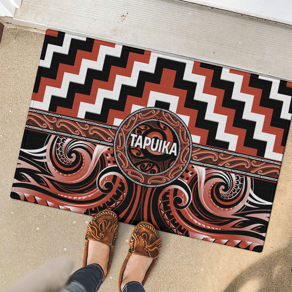 Aotearoa Tapuika Rubber Doormat Maori Iwi Poutama Puhoro Tattoo LT14 - Polynesian Pride