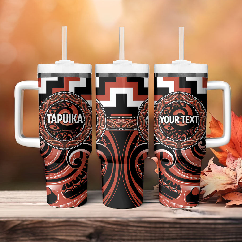 Aotearoa Tapuika Personalised Tumbler With Handle Maori Iwi Poutama Puhoro Tattoo LT14 - Polynesian Pride