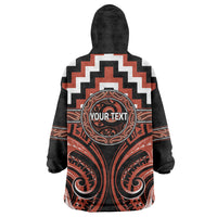 Aotearoa Tapuika Personalised Wearable Blanket Hoodie Maori Iwi Poutama Puhoro Tattoo LT14 - Polynesian Pride