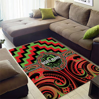 Aotearoa Ngati Maru Area Rug Maori Iwi Poutama Puhoro Tattoo LT14 - Polynesian Pride