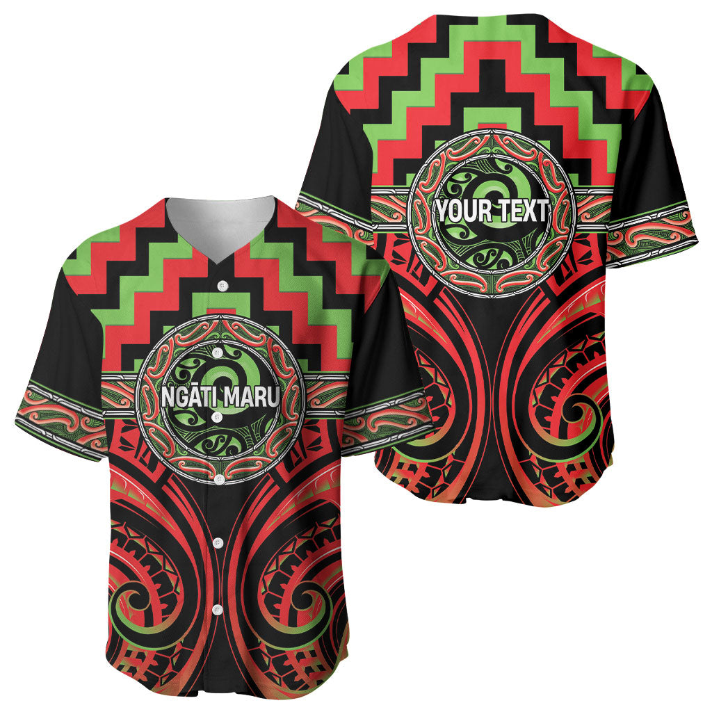 Aotearoa Ngati Maru Personalised Baseball Jersey Maori Iwi Poutama Puhoro Tattoo LT14 - Polynesian Pride