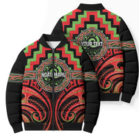 Aotearoa Ngati Maru Personalised Bomber Puffer Jacket Maori Iwi Poutama Puhoro Tattoo LT14 - Polynesian Pride