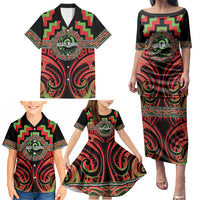 Aotearoa Ngati Maru Personalised Family Matching Puletasi and Hawaiian Shirt Maori Iwi Poutama Puhoro Tattoo LT14 - Polynesian Pride