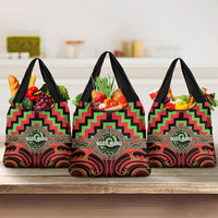 Aotearoa Ngati Maru Grocery Bag Maori Iwi Poutama Puhoro Tattoo LT14 3-pack One Size Red - Polynesian Pride