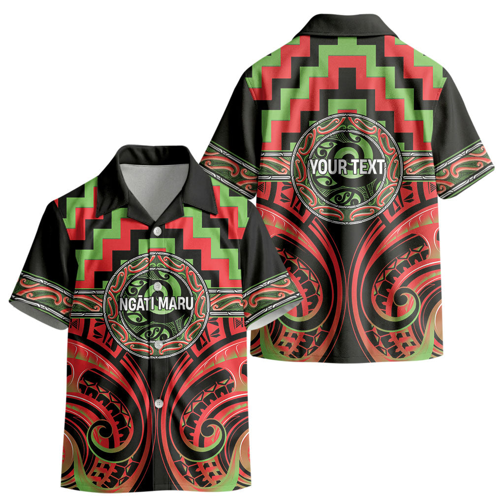 Aotearoa Ngati Maru Personalised Kid Hawaiian Shirt Maori Iwi Poutama Puhoro Tattoo LT14 - Polynesian Pride