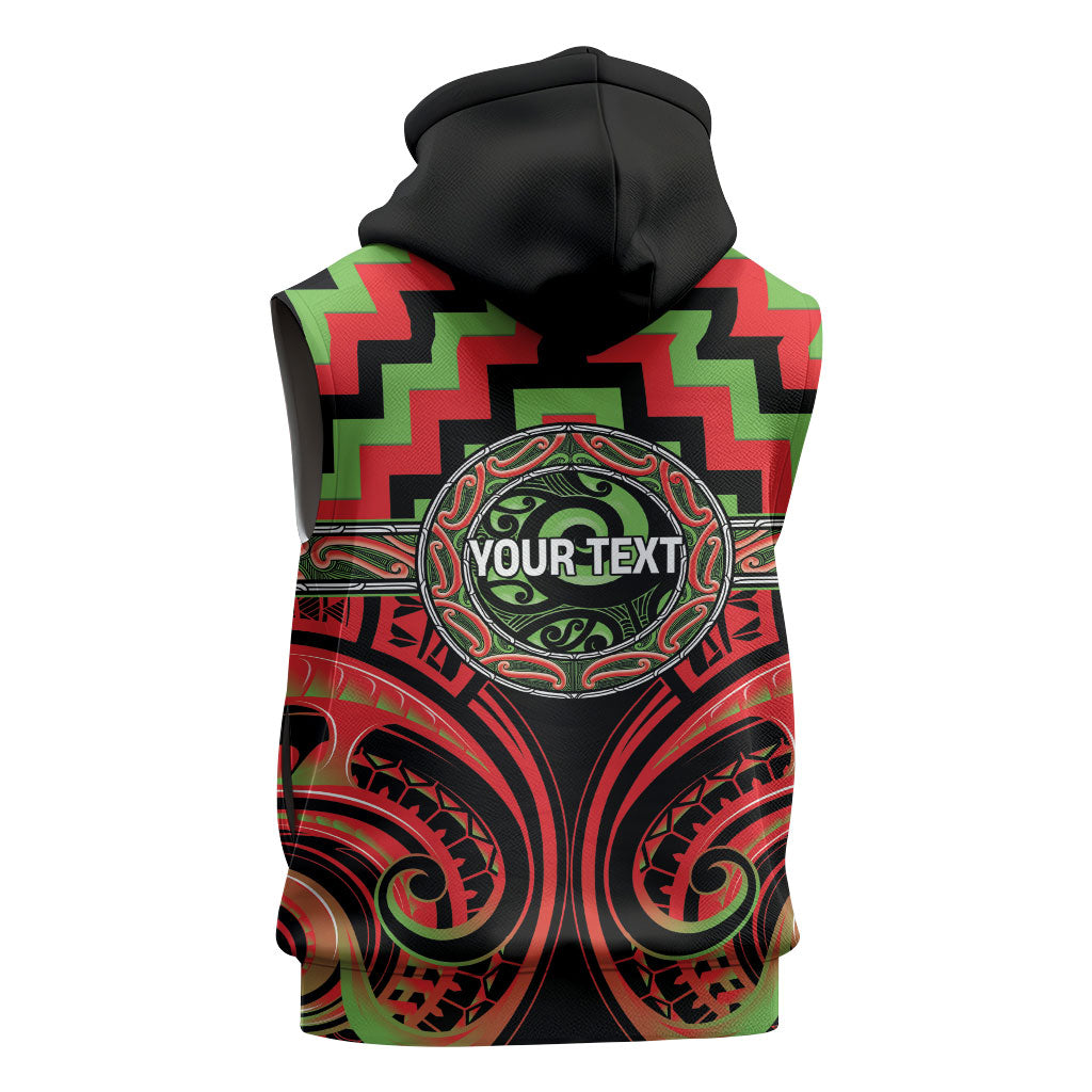 Aotearoa Ngati Maru Personalised Sleeveless Hoodie Maori Iwi Poutama Puhoro Tattoo LT14 - Polynesian Pride