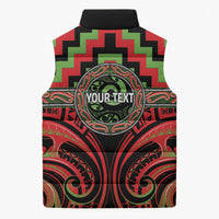 Aotearoa Ngati Maru Personalised Sleeveless Puffer Jacket Maori Iwi Poutama Puhoro Tattoo LT14 - Polynesian Pride