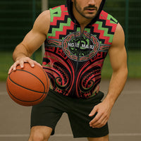 Aotearoa Ngati Maru Personalised Sleeveless Zip Hoodie Maori Iwi Poutama Puhoro Tattoo LT14 - Polynesian Pride