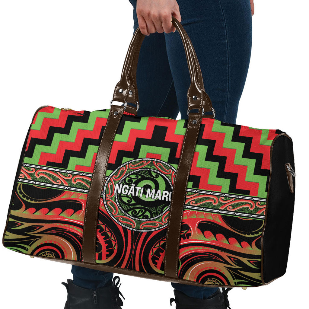 Aotearoa Ngati Maru Travel Bag Maori Iwi Poutama Puhoro Tattoo LT14 - Polynesian Pride