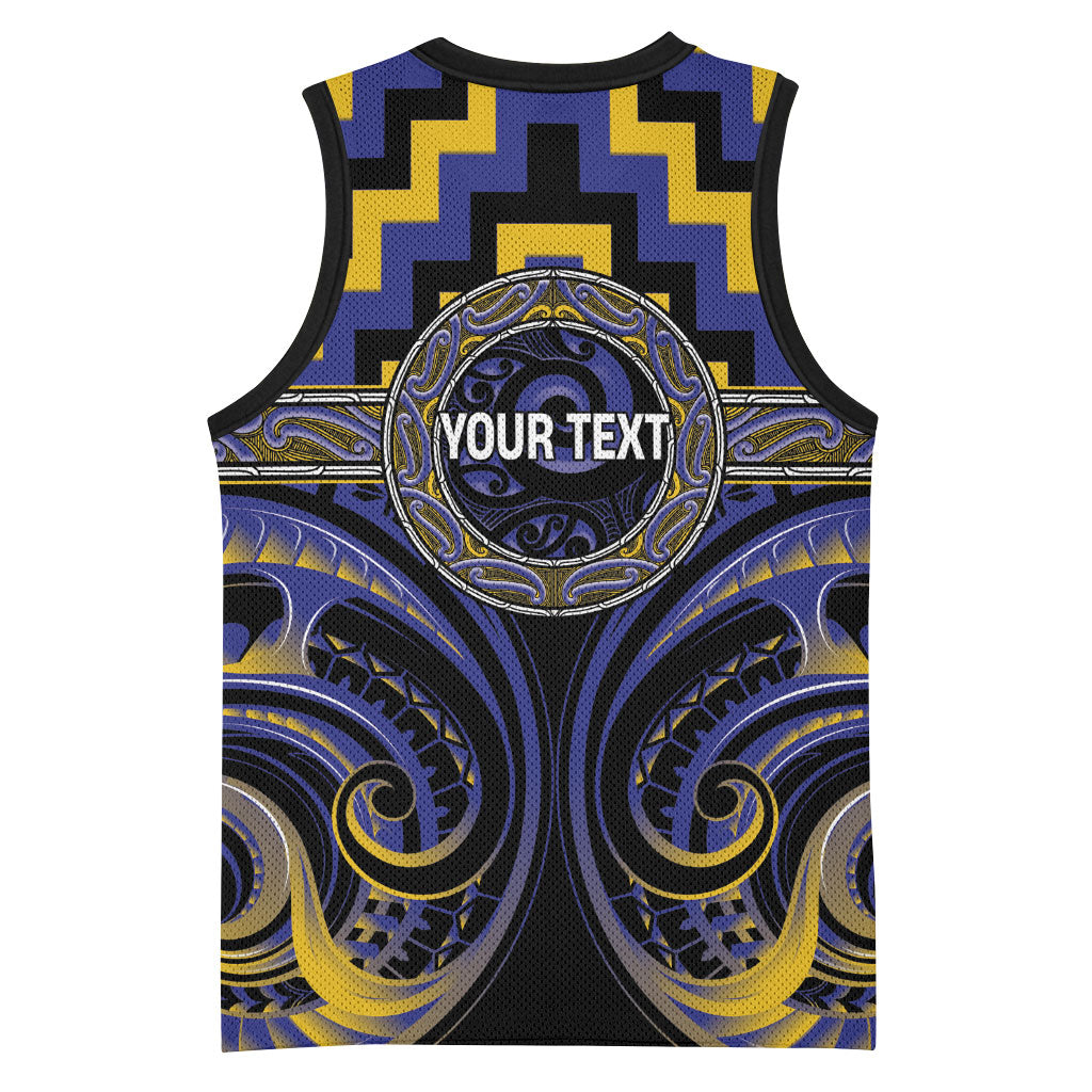 Aotearoa Ngati Raukawa Personalised Basketball Jersey Maori Iwi Poutama Puhoro Tattoo LT14 - Polynesian Pride