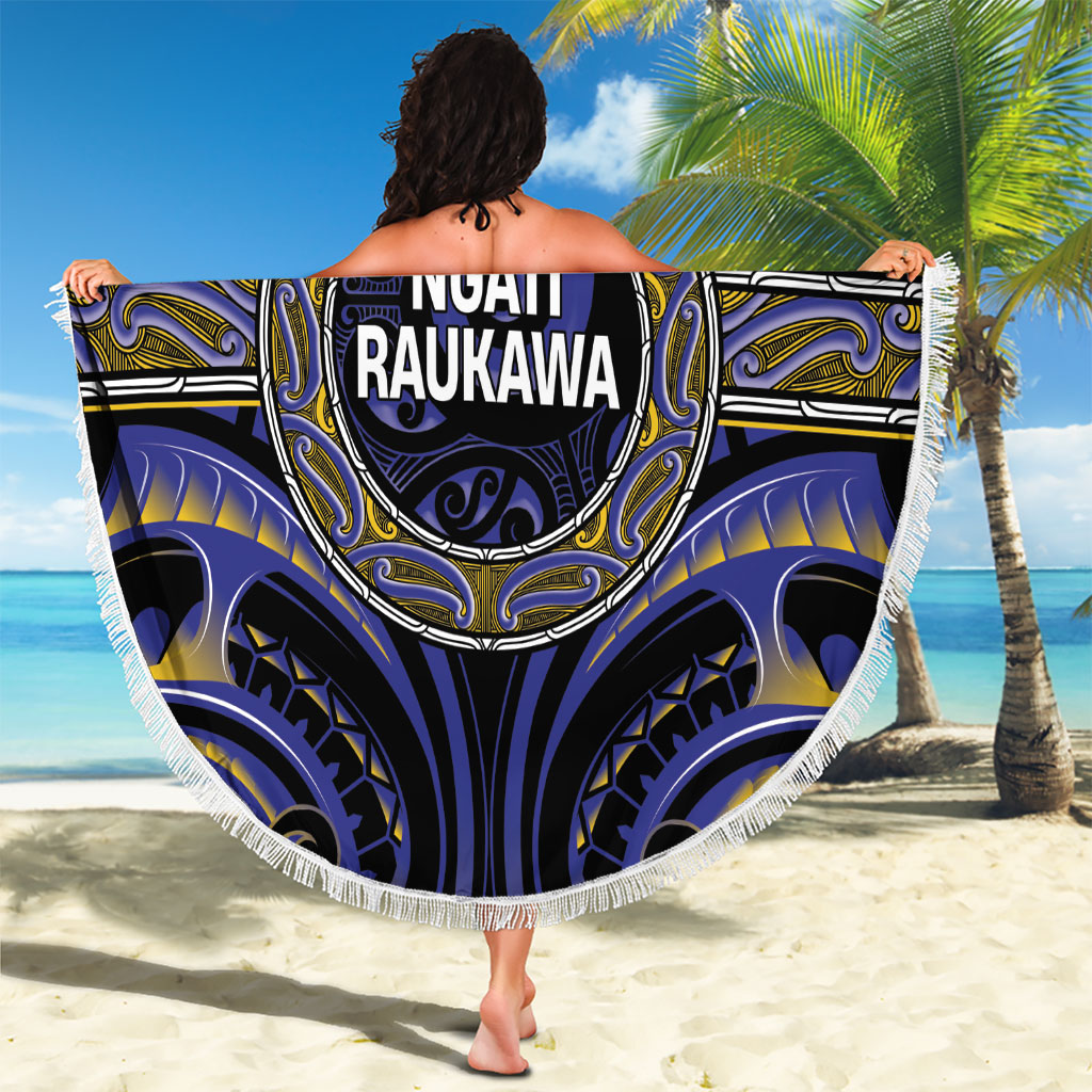 Aotearoa Ngati Raukawa Beach Blanket Maori Iwi Poutama Puhoro Tattoo LT14 - Polynesian Pride