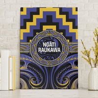 Aotearoa Ngati Raukawa Canvas Wall Art Maori Iwi Poutama Puhoro Tattoo LT14 Without Frame Blue - Polynesian Pride