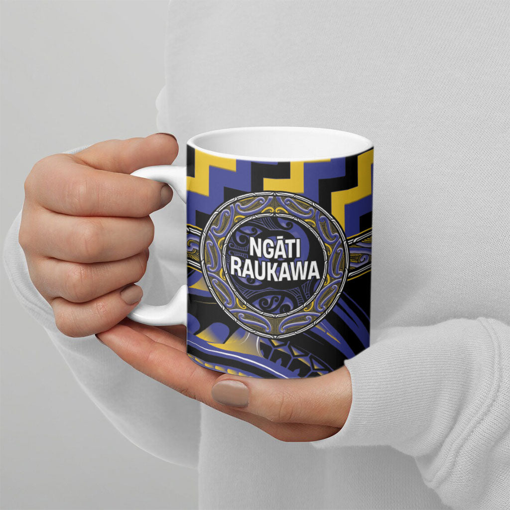 Aotearoa Ngati Raukawa Personalised Ceramic Mug Maori Iwi Poutama Puhoro Tattoo LT14 - Polynesian Pride