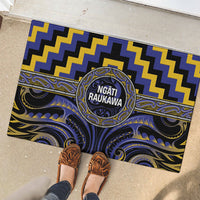 Aotearoa Ngati Raukawa Rubber Doormat Maori Iwi Poutama Puhoro Tattoo LT14 - Polynesian Pride