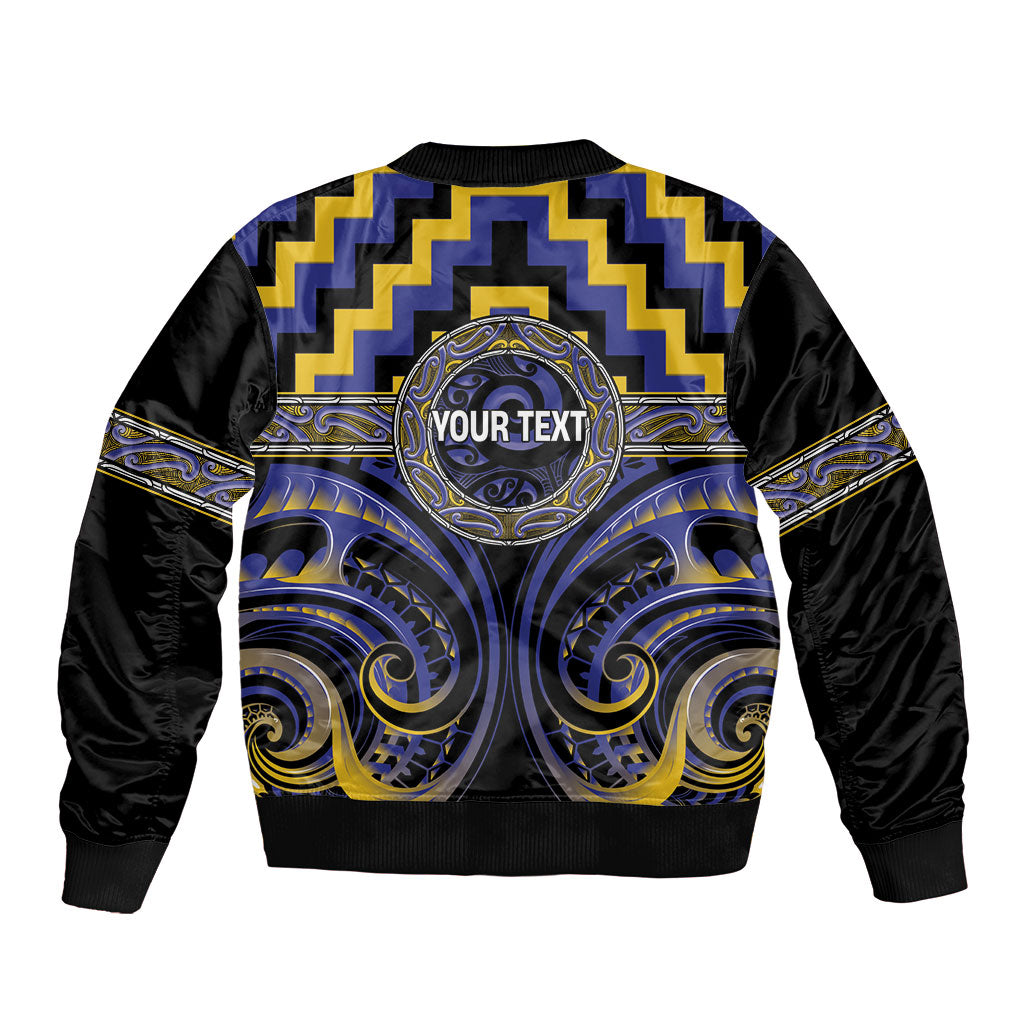 Aotearoa Ngati Raukawa Personalised Sleeve Zip Bomber Jacket Maori Iwi Poutama Puhoro Tattoo LT14 - Polynesian Pride