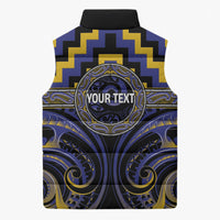 Aotearoa Ngati Raukawa Personalised Sleeveless Puffer Jacket Maori Iwi Poutama Puhoro Tattoo LT14 - Polynesian Pride