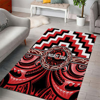 Aotearoa Ngati Toa Area Rug Maori Iwi Poutama Puhoro Tattoo LT14 - Polynesian Pride