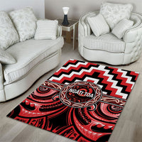 Aotearoa Ngati Toa Area Rug Maori Iwi Poutama Puhoro Tattoo LT14 - Polynesian Pride