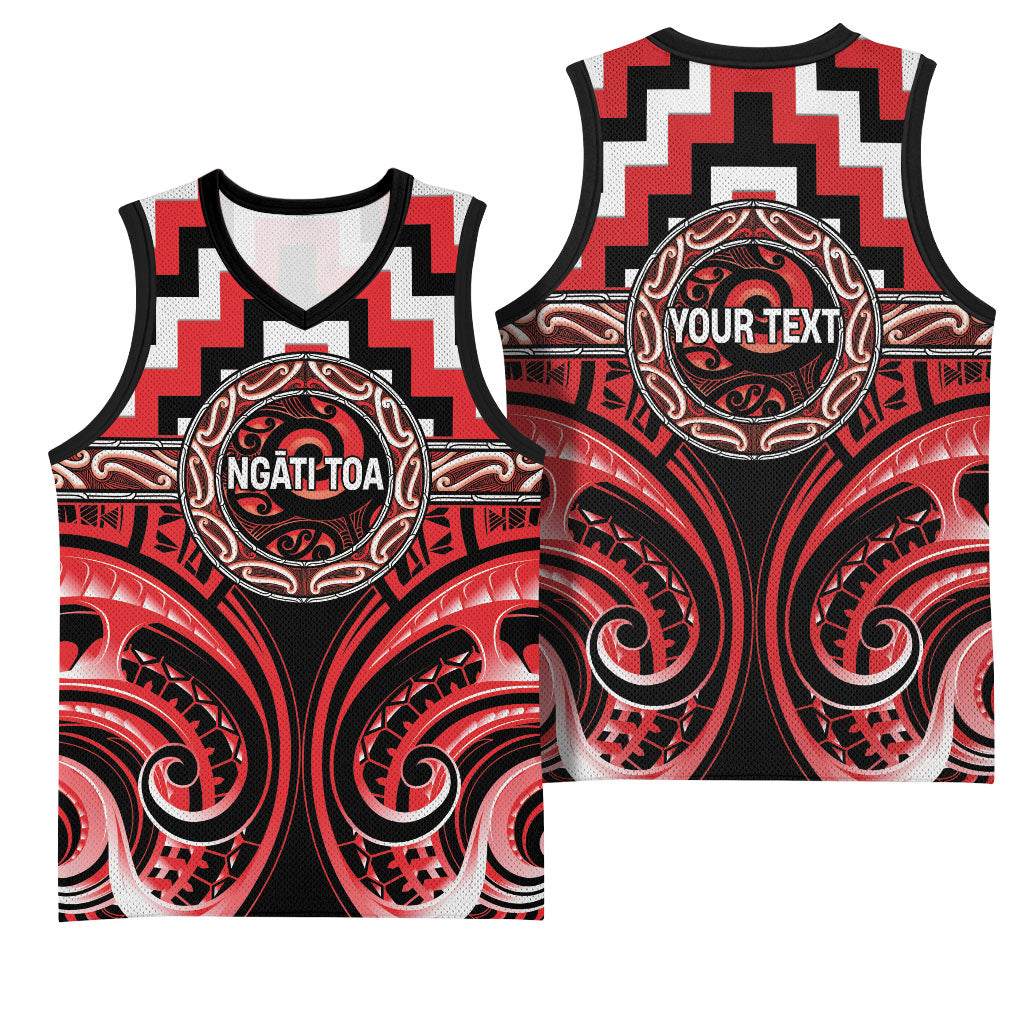 Aotearoa Ngati Toa Personalised Basketball Jersey Maori Iwi Poutama Puhoro Tattoo LT14 - Polynesian Pride