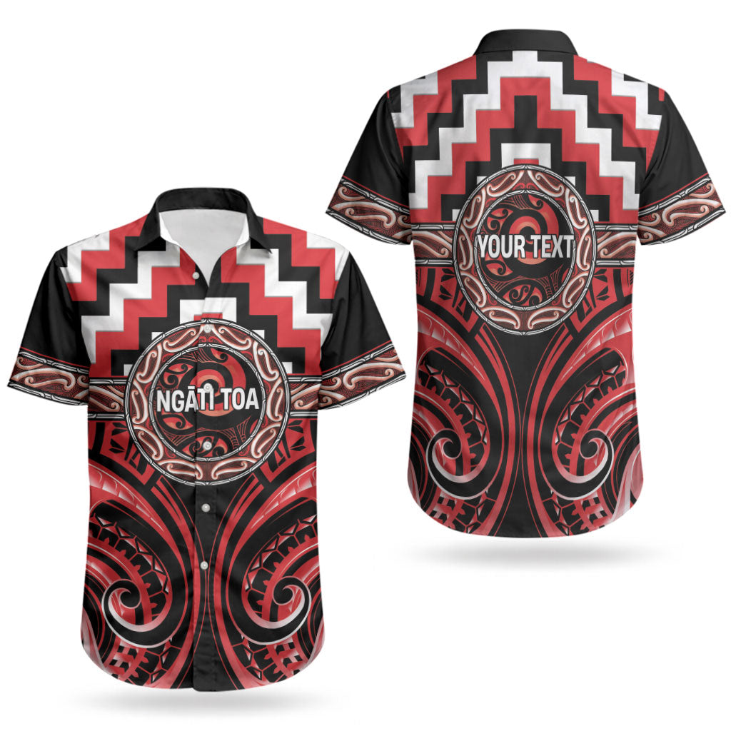 Aotearoa Ngati Toa Personalised Couples Matching Long Sleeve Bodycon Dress and Hawaiian Shirt Maori Iwi Poutama Puhoro Tattoo LT14 - Polynesian Pride