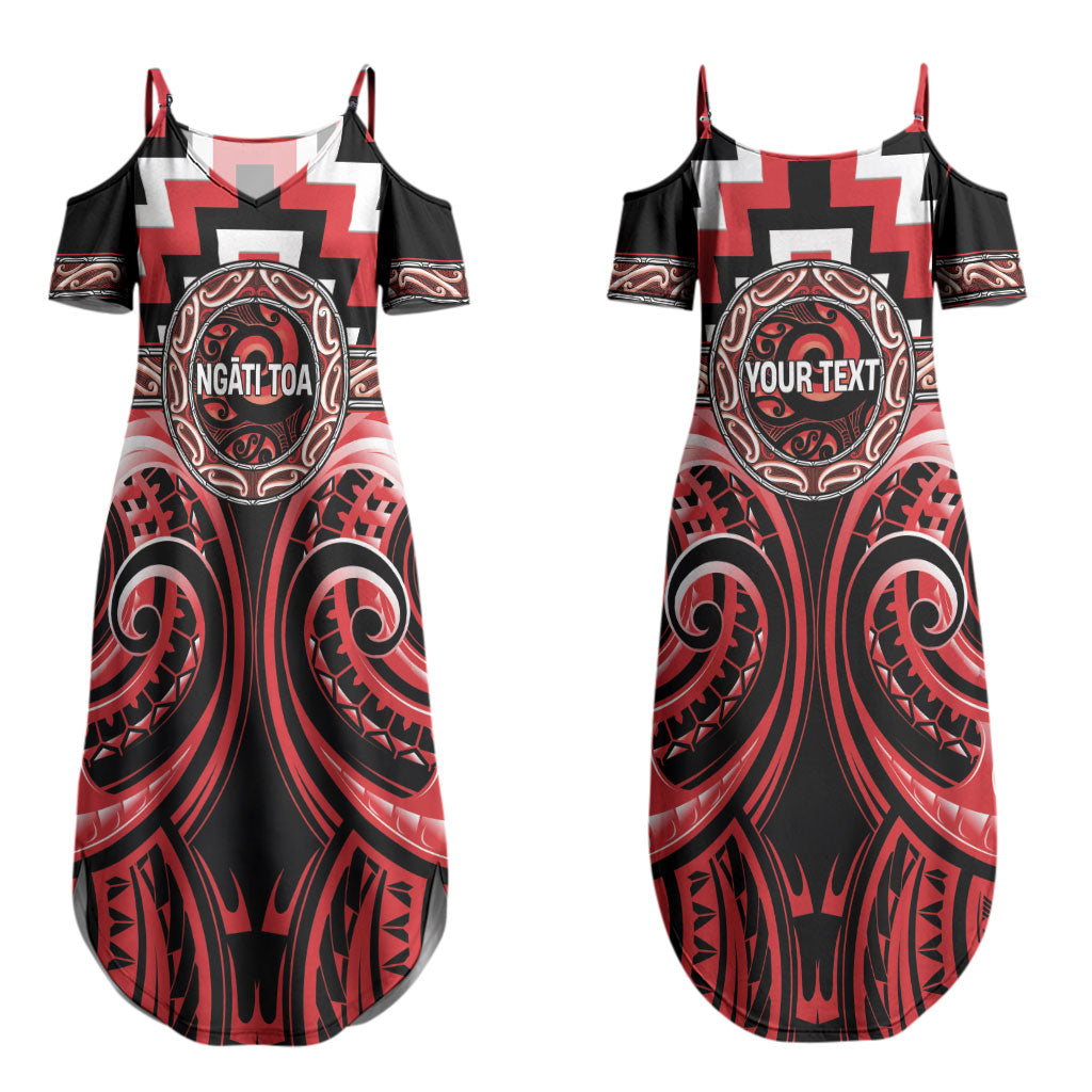 Aotearoa Ngati Toa Personalised Couples Matching Summer Maxi Dress and Hawaiian Shirt Maori Iwi Poutama Puhoro Tattoo LT14 - Polynesian Pride