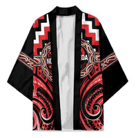 Aotearoa Ngati Toa Personalised Kimono Maori Iwi Poutama Puhoro Tattoo LT14 Unisex Red - Polynesian Pride