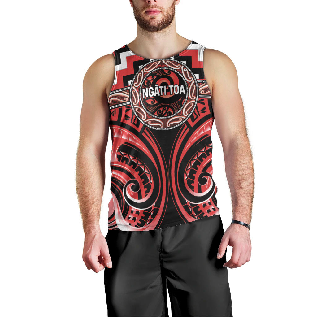Aotearoa Ngati Toa Personalised Men Tank Top Maori Iwi Poutama Puhoro Tattoo LT14 - Polynesian Pride