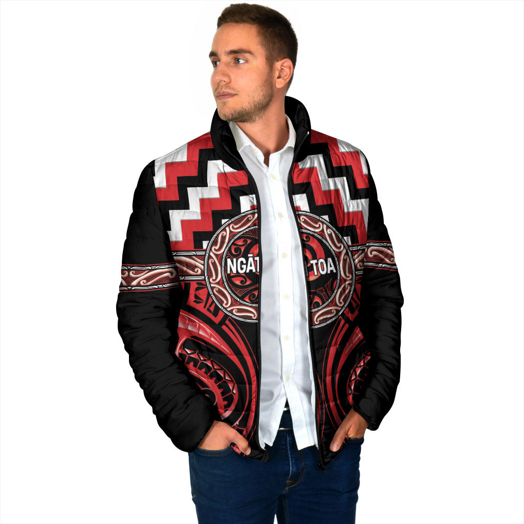 Aotearoa Ngati Toa Personalised Padded Jacket Maori Iwi Poutama Puhoro Tattoo LT14 - Polynesian Pride