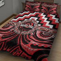 Aotearoa Ngati Toa Quilt Bed Set Maori Iwi Poutama Puhoro Tattoo LT14 - Polynesian Pride