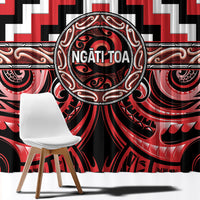 Aotearoa Ngati Toa Window Curtain Maori Iwi Poutama Puhoro Tattoo LT14 - Polynesian Pride