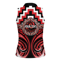Aotearoa Ngati Toa Personalised Women Sleeveless Polo Shirt Maori Iwi Poutama Puhoro Tattoo LT14 - Polynesian Pride