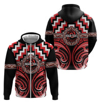 Aotearoa Ngati Toa Personalised Zip Hoodie Maori Iwi Poutama Puhoro Tattoo LT14 - Polynesian Pride