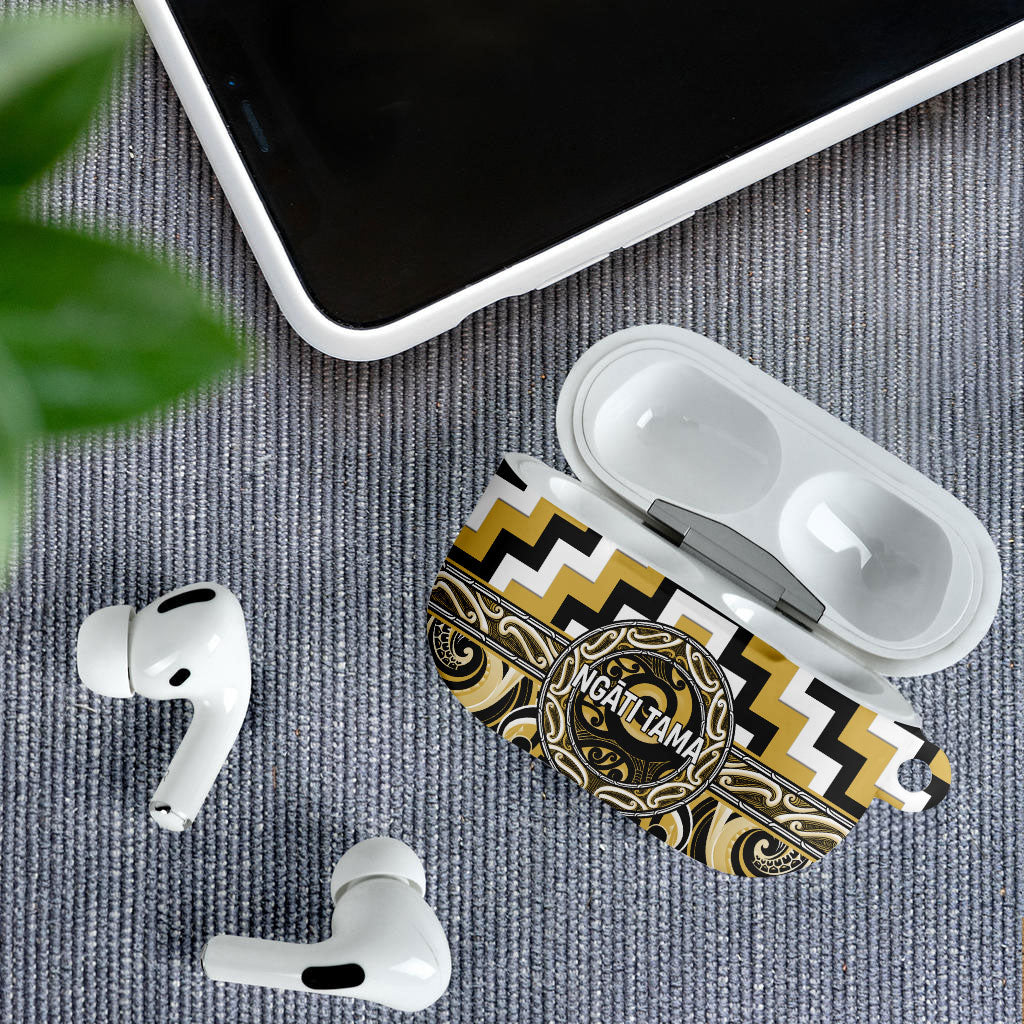 Aotearoa Ngati Tama AirPods Case Maori Iwi Poutama Puhoro Tattoo LT14 - Polynesian Pride