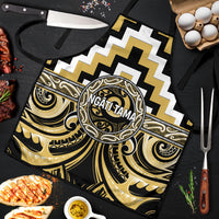 Aotearoa Ngati Tama Apron Maori Iwi Poutama Puhoro Tattoo LT14 Yellow - Polynesian Pride