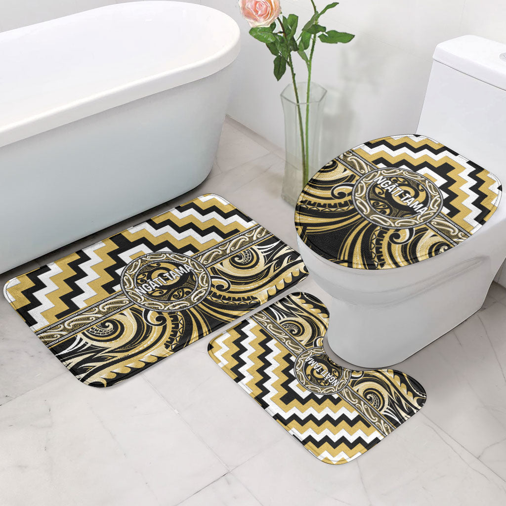 Aotearoa Ngati Tama Bathroom Set Maori Iwi Poutama Puhoro Tattoo LT14 - Polynesian Pride