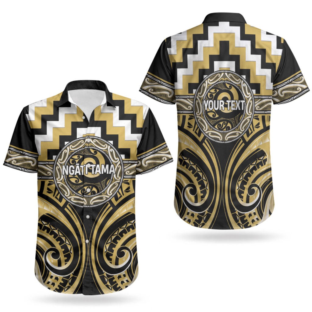 Aotearoa Ngati Tama Personalised Couples Matching Summer Maxi Dress and Hawaiian Shirt Maori Iwi Poutama Puhoro Tattoo LT14 - Polynesian Pride
