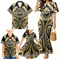 Aotearoa Ngati Tama Personalised Family Matching Mermaid Dress and Hawaiian Shirt Maori Iwi Poutama Puhoro Tattoo LT14 - Polynesian Pride