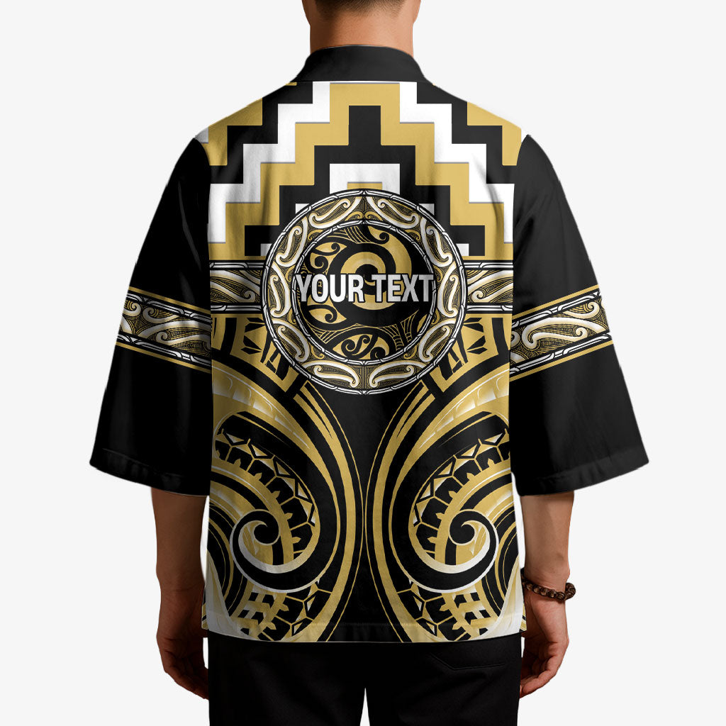 Aotearoa Ngati Tama Personalised Kimono Maori Iwi Poutama Puhoro Tattoo LT14 - Polynesian Pride
