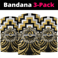 Aotearoa Ngati Tama Neck Gaiter Maori Iwi Poutama Puhoro Tattoo LT14 package One Size: 25*50cm Yellow - Polynesian Pride